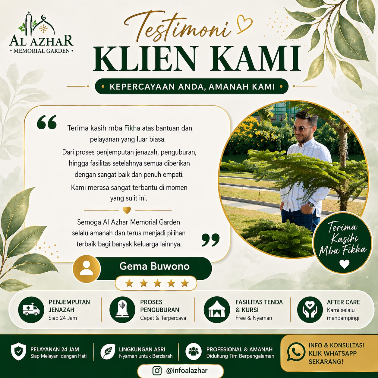 Testimoni Klien Al Azhar Memorial Garden