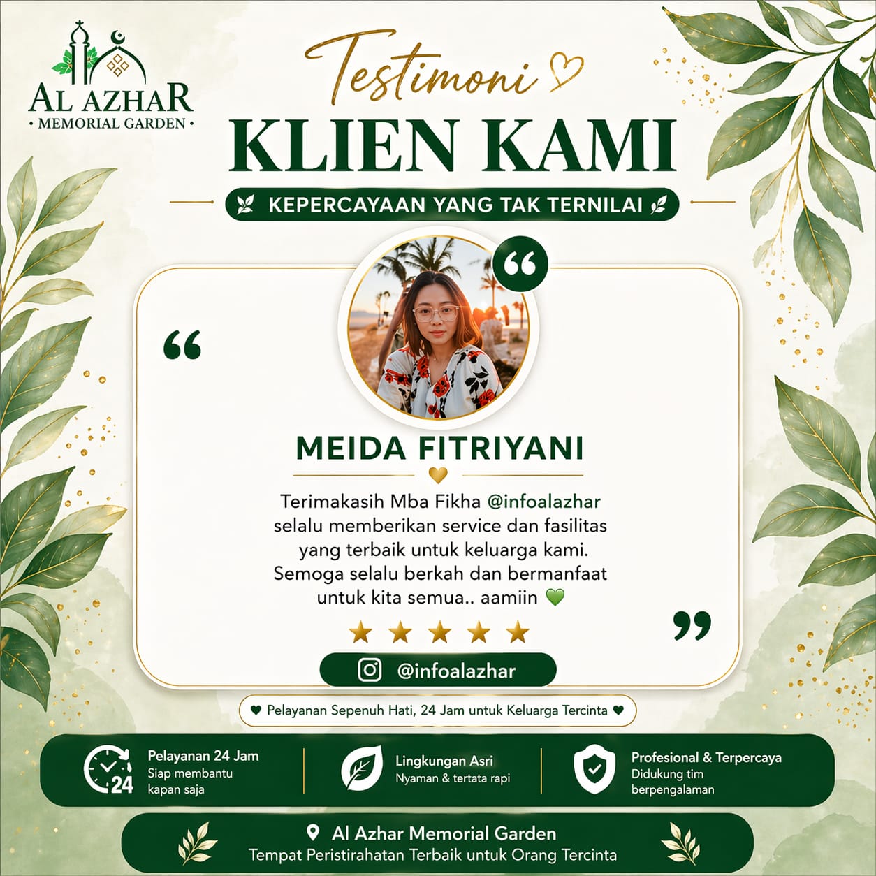 Testimoni Klien Al Azhar Memorial Garden