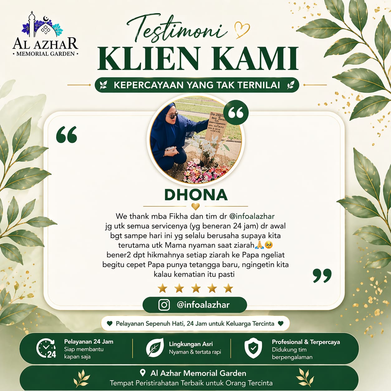 Testimoni Klien Al Azhar Memorial Garden
