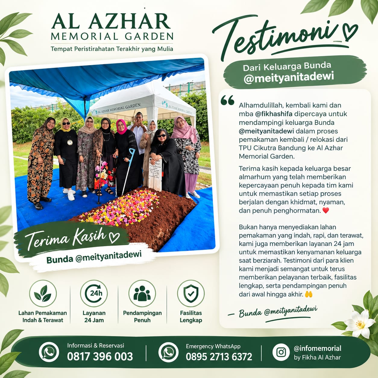 Testimoni Klien Al Azhar Memorial Garden